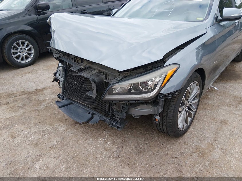 2015 Hyundai Genesis VIN KMHGN4JE1FU015203 IAAI salvage auction — FRONT END, Salvage (Oklahoma), sold $1,400 on 2026-07-05 (photo 6)