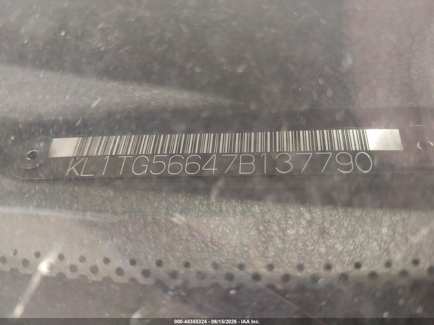 2007 Chevrolet Aveo VIN KL1TG56647B137790 IAAI salvage auction — SIDE, Salvage (Iowa), sold $425 on 2026-07-07 (photo 9)