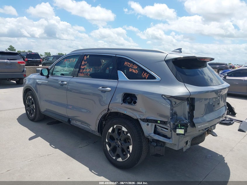 2024 Kia Sorento VIN 5XYRL4JC0RG278726 IAAI salvage auction — LEFT REAR, Wait Title, sold $8,400 on 2026-08-28 (photo 3)