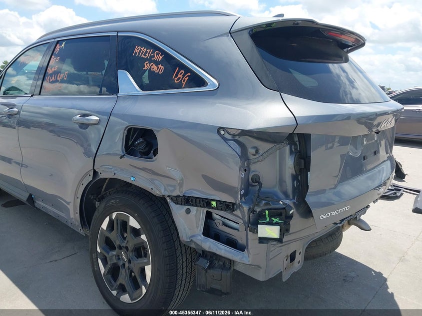 2024 Kia Sorento VIN 5XYRL4JC0RG278726 IAAI salvage auction — LEFT REAR, Wait Title, sold $8,400 on 2026-08-28 (photo 6)