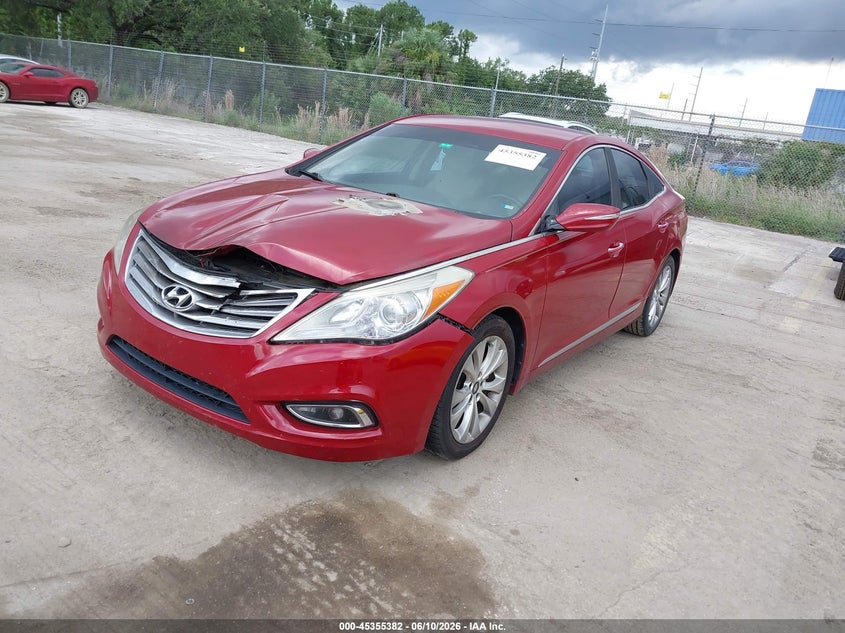 2013 Hyundai Azera VIN KMHFG4JG0DA250181 IAAI salvage auction — ENGINE BURN, Rebuildable (Florida), sold $25 on 2026-07-08 (photo 2)