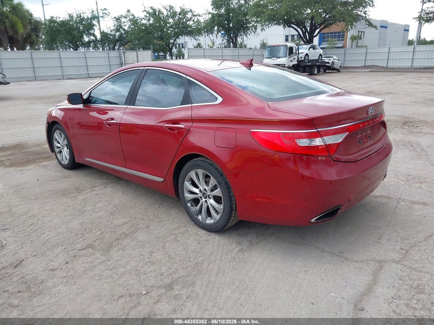 2013 Hyundai Azera VIN KMHFG4JG0DA250181 IAAI salvage auction — ENGINE BURN, Rebuildable (Florida), sold $25 on 2026-07-08 (photo 3)