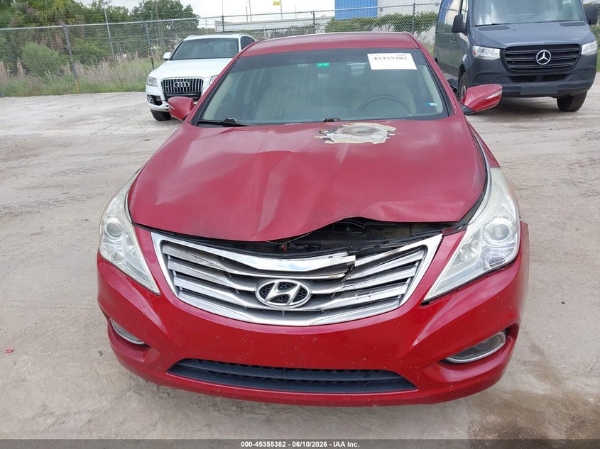 2013 Hyundai Azera VIN KMHFG4JG0DA250181 IAAI salvage auction — ENGINE BURN, Rebuildable (Florida), sold $25 on 2026-07-08 (photo 6)