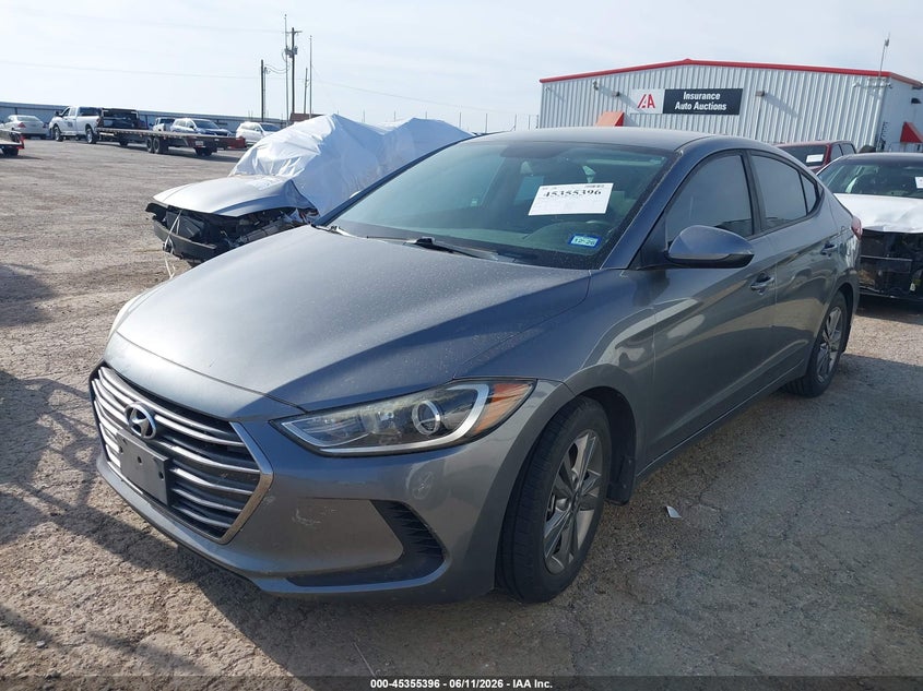 2018 Hyundai Elantra VIN KMHD84LF7JU475894 IAAI salvage auction — WATER/FLOOD, Salvage (Texas), sold $800 on 2026-07-28 (photo 2)