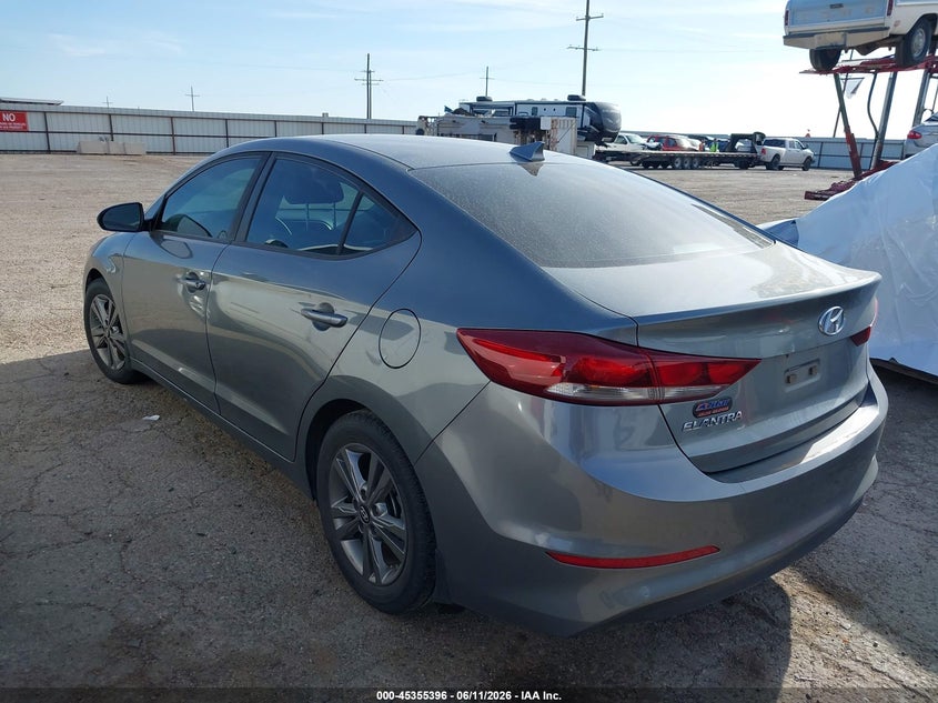 2018 Hyundai Elantra VIN KMHD84LF7JU475894 IAAI salvage auction — WATER/FLOOD, Salvage (Texas), sold $800 on 2026-07-28 (photo 3)