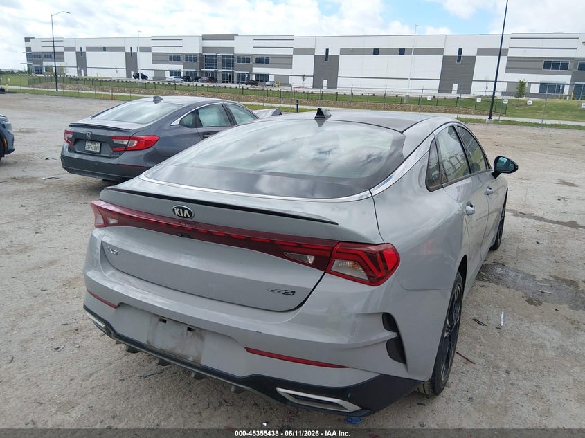 2021 Kia K5 VIN 5XXG64J21MG053251 IAAI salvage auction — LEFT FRONT, Salvage Title, sold $9,400 on 2026-08-21 (photo 4)