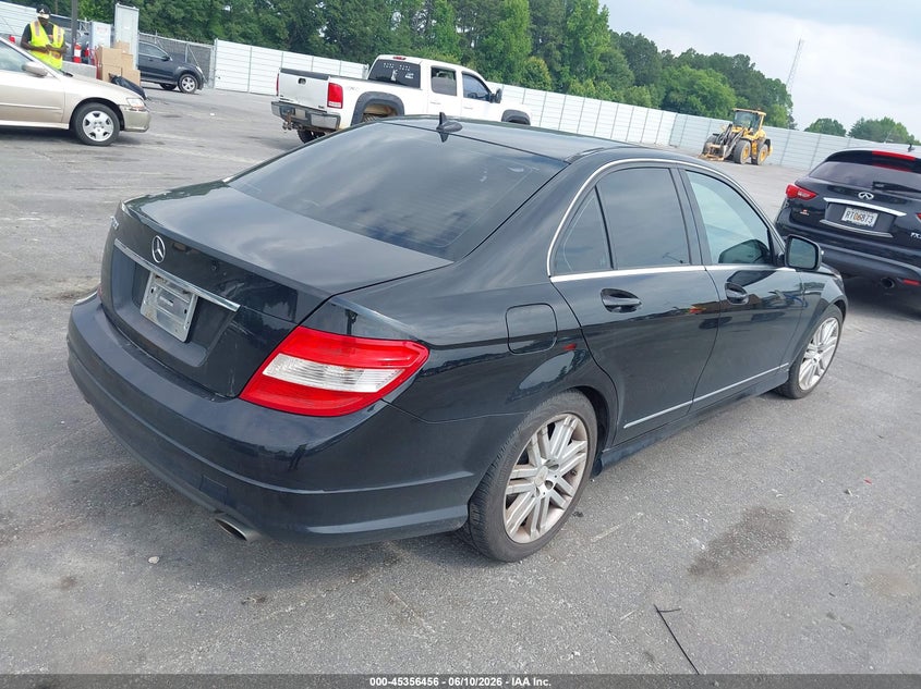 2009 Mercedes-benz C class VIN WDDGF54X09F224032 IAAI salvage auction — FRONT END, Repossession Paperwork (Georgia), sold $350 on 2026-07-15 (photo 4)