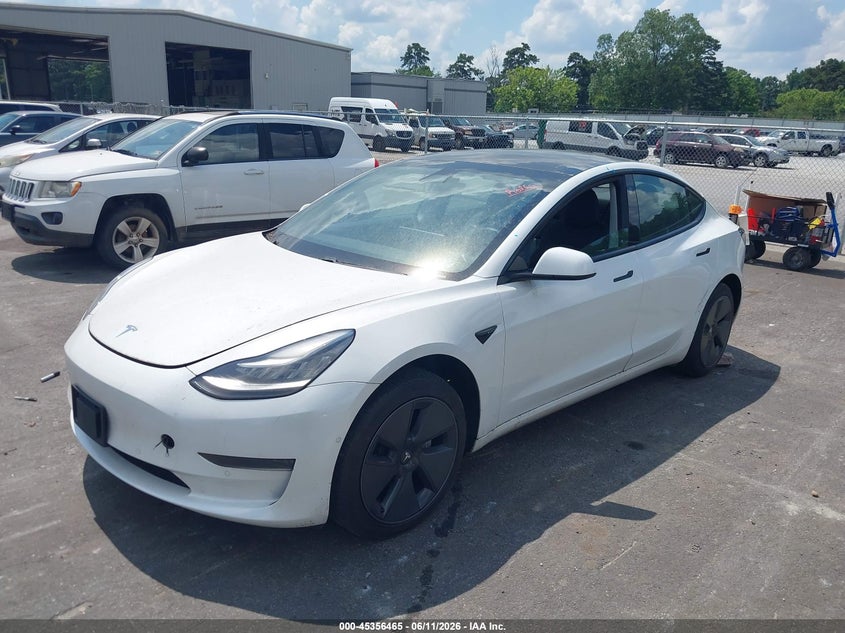 2021 Tesla Model 3 VIN 5YJ3E1EA1MF854217 IAAI salvage auction — REPOSSESSION, Salvage Title, sold $13,600 on 2026-07-15 (photo 2)