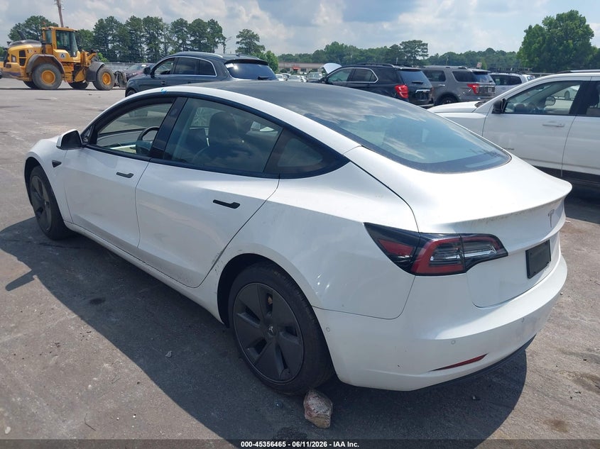 2021 Tesla Model 3 VIN 5YJ3E1EA1MF854217 IAAI salvage auction — REPOSSESSION, Salvage Title, sold $13,600 on 2026-07-15 (photo 3)