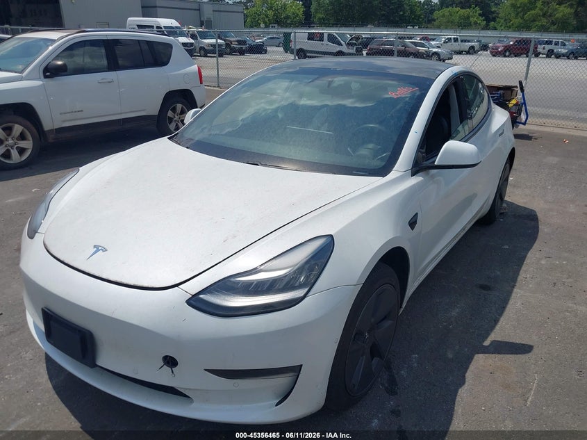 2021 Tesla Model 3 VIN 5YJ3E1EA1MF854217 IAAI salvage auction — REPOSSESSION, Salvage Title, sold $13,600 on 2026-07-15 (photo 6)