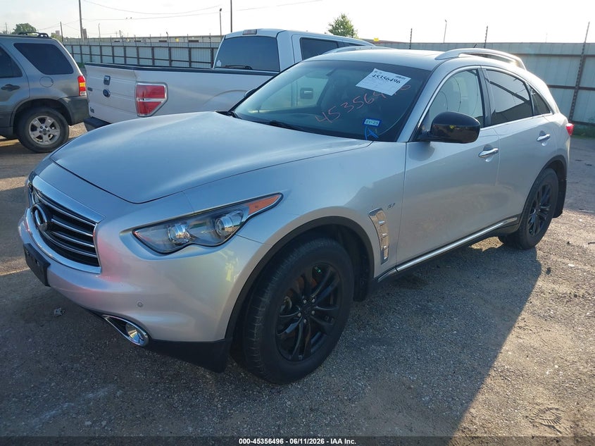 2015 Infiniti Qx70 VIN JN8CS1MW6FM482684 IAAI salvage auction — LEFT SIDE, Original (Texas), sold $950 on 2026-07-08 (photo 2)