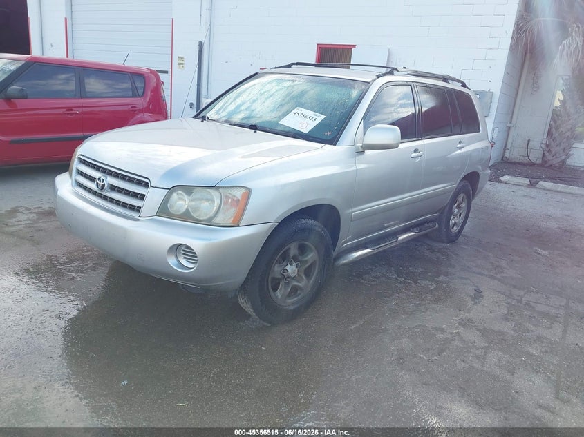 2002 Toyota Highlander VIN JTEGF21A320040216 IAAI salvage auction — FRONT & REAR, Clear (Florida), sold $950 on 2026-07-22 (photo 2)