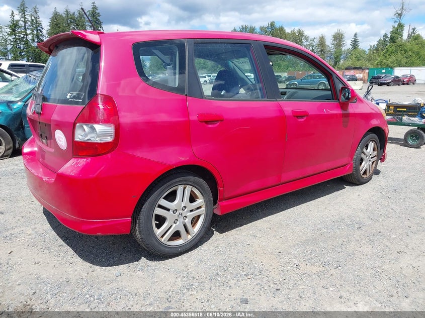 2008 Honda Fit VIN JHMGD38668S051322 IAAI salvage auction — RIGHT SIDE, Clear-Dealer Only (Kentucky), sold $425 on 2026-07-29 (photo 4)