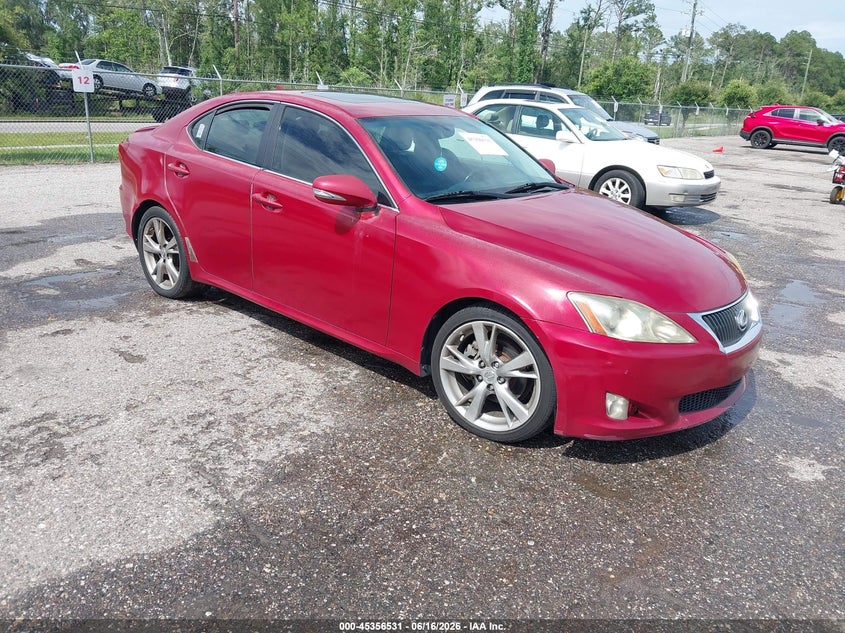 2010 Lexus Is 250 VIN JTHBF5C20A5114763 IAAI salvage auction — NORMAL WEAR, Clear (Florida), sold $2,850 on 2026-07-14 (photo 1)