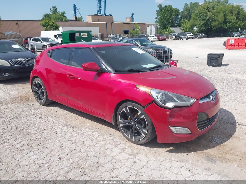 2013 Hyundai Veloster VIN KMHTC6AD3DU091915 IAAI salvage auction — NORMAL WEAR, Clear (Tennessee), sold $325 on 2026-07-15 (photo 1)
