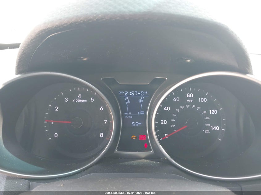 2013 Hyundai Veloster VIN KMHTC6AD3DU091915 IAAI salvage auction — NORMAL WEAR, Clear (Tennessee), sold $325 on 2026-07-15 (photo 7)