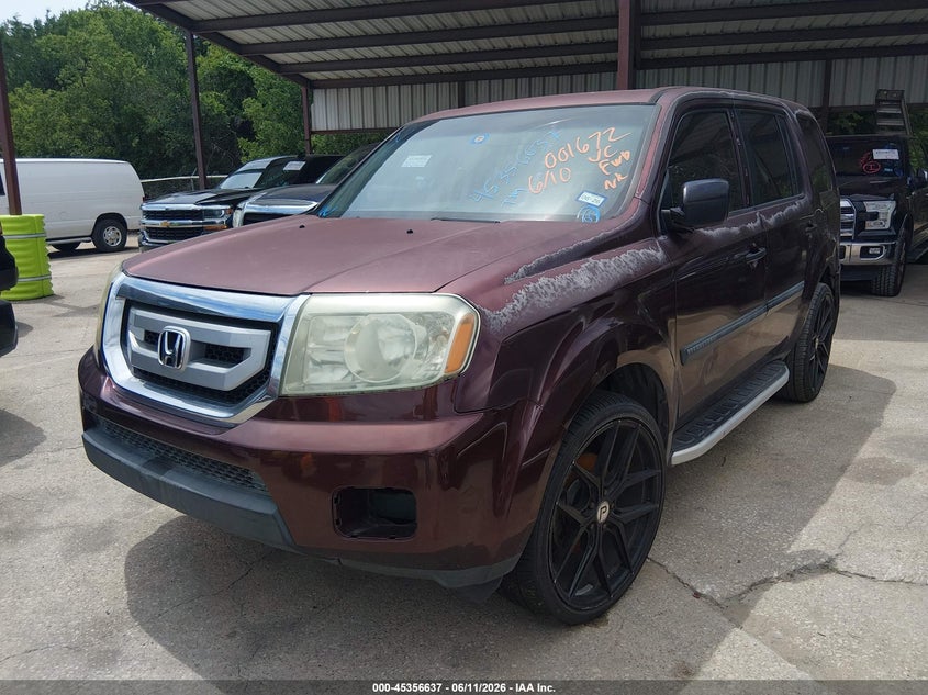 2010 Honda Pilot VIN 5FNYF3H23AB001672 IAAI salvage auction — NORMAL WEAR, Original (Texas), sold $350 on 2026-07-12 (photo 2)