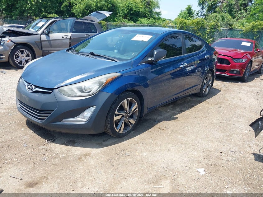 2016 Hyundai Elantra VIN KMHDH4AE3GU622053 IAAI salvage auction — NORMAL WEAR, Clear (Maryland), sold $475 on 2026-07-16 (photo 2)