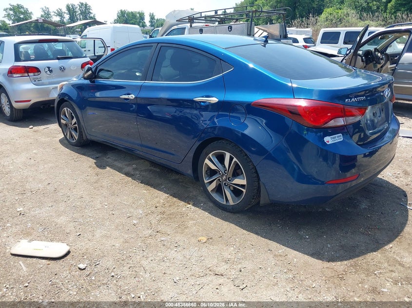 2016 Hyundai Elantra VIN KMHDH4AE3GU622053 IAAI salvage auction — NORMAL WEAR, Clear (Maryland), sold $475 on 2026-07-16 (photo 3)