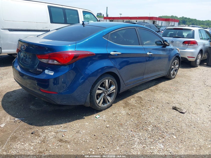2016 Hyundai Elantra VIN KMHDH4AE3GU622053 IAAI salvage auction — NORMAL WEAR, Clear (Maryland), sold $475 on 2026-07-16 (photo 4)