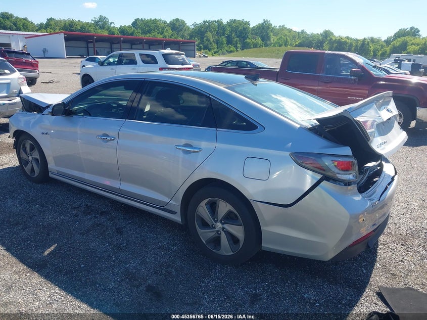 2016 Hyundai Sonata VIN KMHE34L17GA033554 IAAI salvage auction — FRONT & REAR, Salvage - Greater Than 75% (Maryland), sold $400 on 2026-07-20 (photo 3)