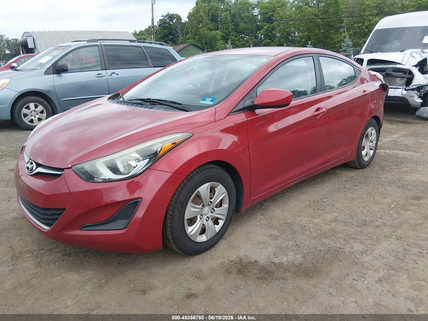 2016 Hyundai Elantra VIN KMHDH4AE1GU643449 IAAI salvage auction — REAR END, Salvage Title, sold $750 on 2026-07-23 (photo 2)