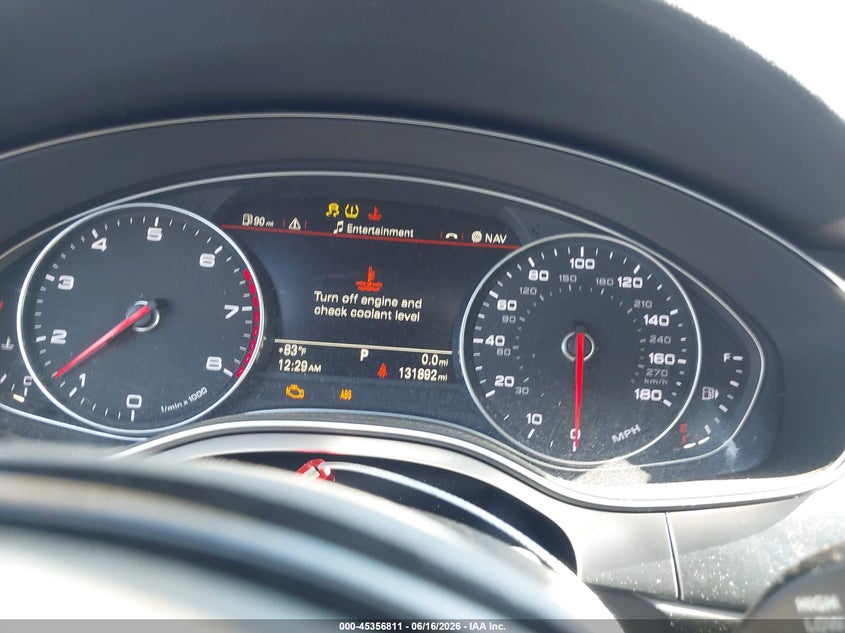 2014 Audi A6 VIN WAUHGAFC1EN101139 IAAI salvage auction — FRONT END, Salvage (Arkansas), sold $1,000 on 2026-07-29 (photo 7)
