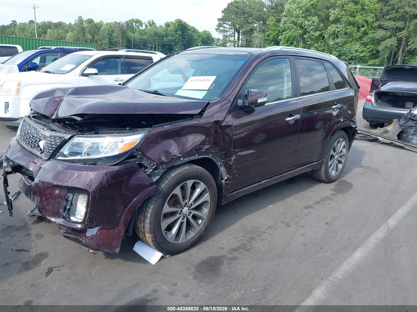 2015 Kia Sorento VIN 5XYKW4A72FG584706 IAAI salvage auction — FRONT & REAR, Salvage (North Carolina), sold $500 on 2026-07-16 (photo 2)