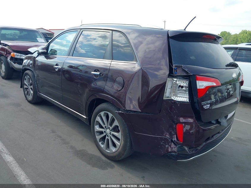 2015 Kia Sorento VIN 5XYKW4A72FG584706 IAAI salvage auction — FRONT & REAR, Salvage (North Carolina), sold $500 on 2026-07-16 (photo 3)