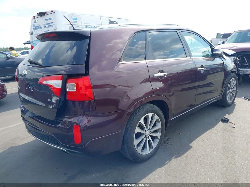 2015 Kia Sorento VIN 5XYKW4A72FG584706 IAAI salvage auction — FRONT & REAR, Salvage (North Carolina), sold $500 on 2026-07-16 (photo 4)