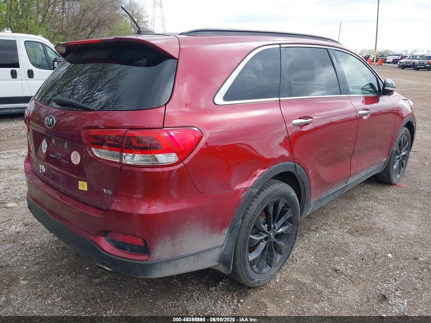 2019 Kia Sorento VIN 5XYPGDA56KG592867 IAAI salvage auction — FRONT & REAR, Clear (Indiana), sold $1,850 on 2026-07-08 (photo 4)