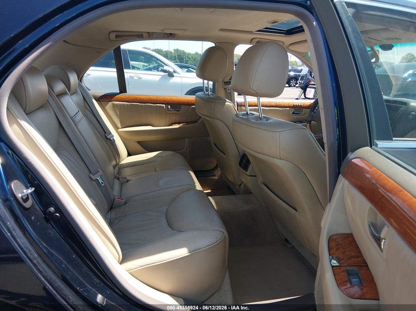 2005 Lexus Ls 430 VIN JTHBN36F455006707 IAAI salvage auction — FRONT END, Salvage (New Jersey), sold $900 on 2026-07-27 (photo 8)