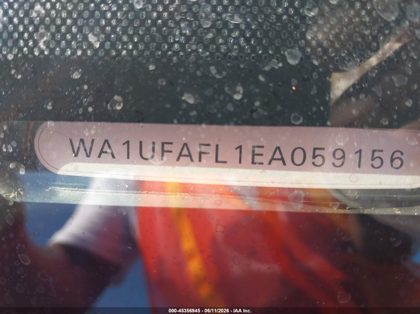 2014 Audi Allroad VIN WA1UFAFL1EA059156 IAAI salvage auction — UNKNOWN, Rebuildable (Florida), sold $500 on 2026-07-28 (photo 9)
