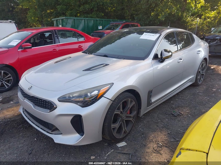 2018 Kia Stinger VIN KNAE45LC8J6017959 IAAI salvage auction — FRONT END, Clear (Georgia), sold $7,500 on 2026-08-10 (photo 2)