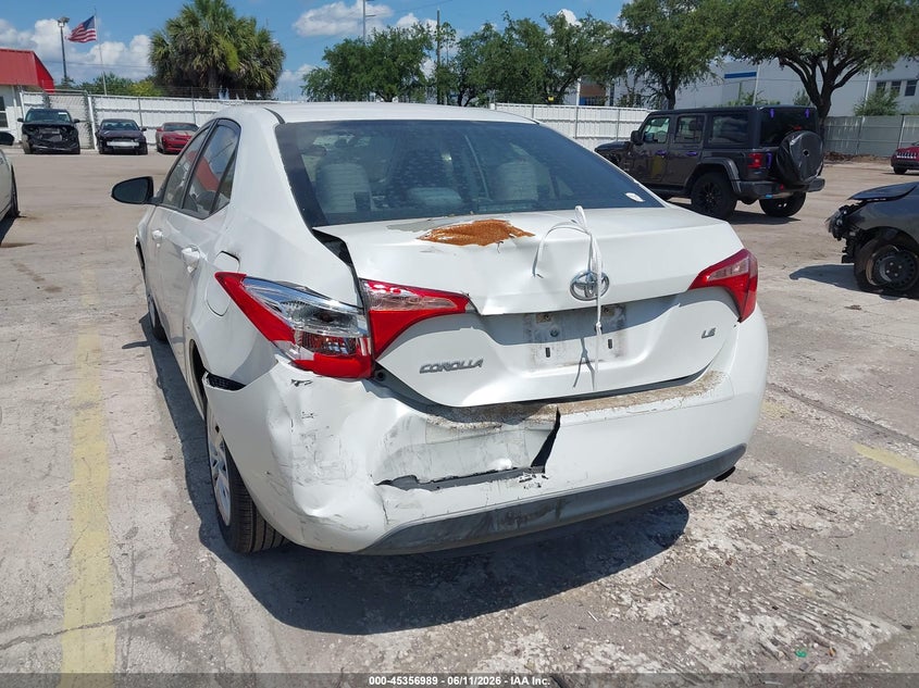 2018 Toyota Corolla VIN 5YFBURHE1JP742397 IAAI salvage auction — REAR END, Rebuildable (Florida), sold $2,800 on 2026-07-10 (photo 6)