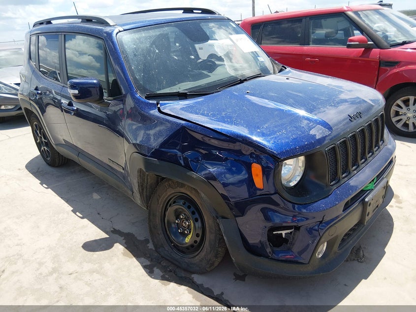2019 Jeep Renegade VIN ZACNJABB2KPK61664 IAAI salvage auction — RIGHT FRONT, Original (Texas), sold $1,650 on 2026-08-18 (photo 1)