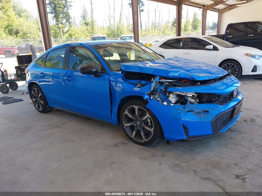 2025 Honda Civic VIN JHMFL4H97SX003465 IAAI salvage auction — FRONT END, Salvage Title, sold $5,700 on 2026-07-22 (photo 1)