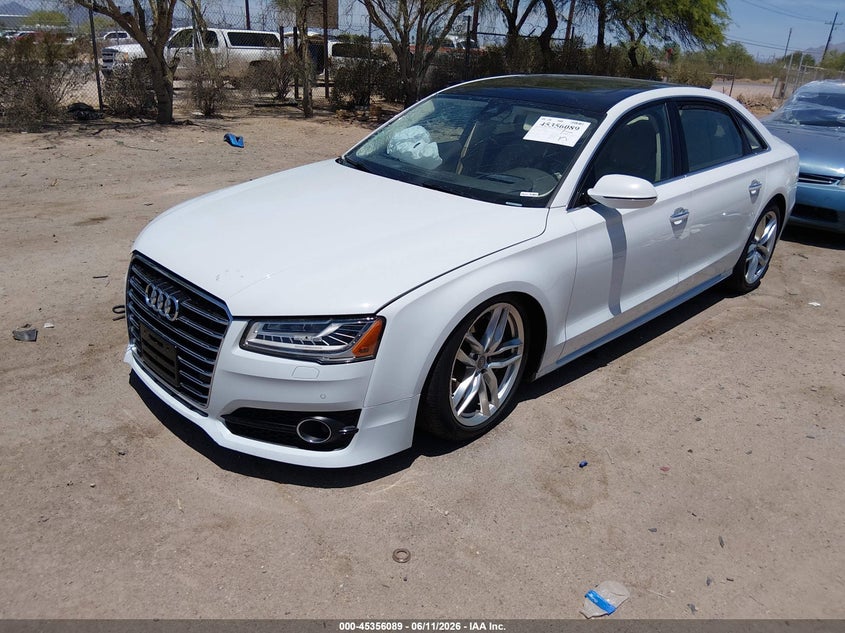 2016 Audi A8 VIN WAU43AFD7GN015792 IAAI salvage auction — RIGHT FRONT, Salvage Title, sold $2,300 on 2026-07-23 (photo 2)