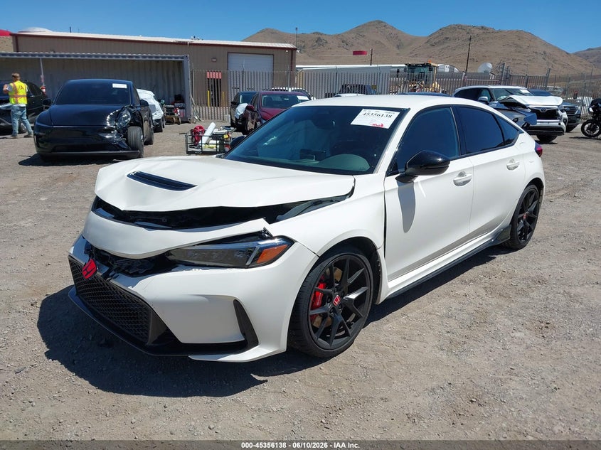 2025 Honda Civic VIN JHMFL5G44SX001409 IAAI salvage auction — RIGHT SIDE, Salvage Title, sold $9,100 on 2026-07-31 (photo 2)