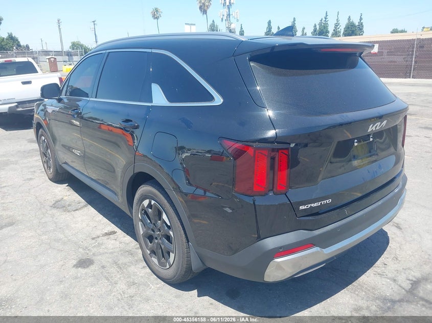 2025 Kia Sorento VIN 5XYRL4JC9SG361383 IAAI salvage auction — FRONT END, Salvage Title, sold $11,700 on 2026-08-24 (photo 3)