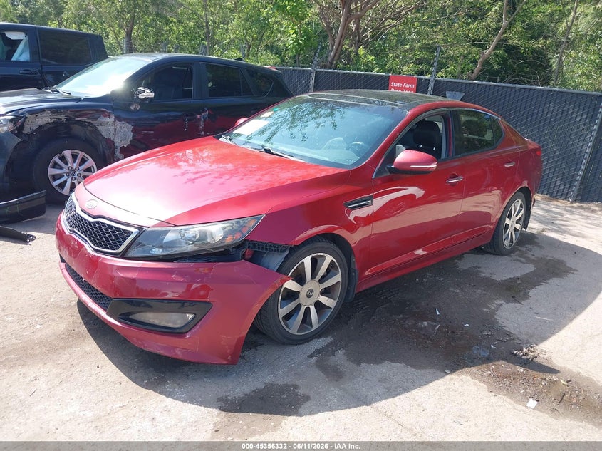 2012 Kia Optima VIN 5XXGR4A62CG075770 IAAI salvage auction — FRESH WATER, Salvage (Kansas), sold $625 on 2026-07-15 (photo 2)