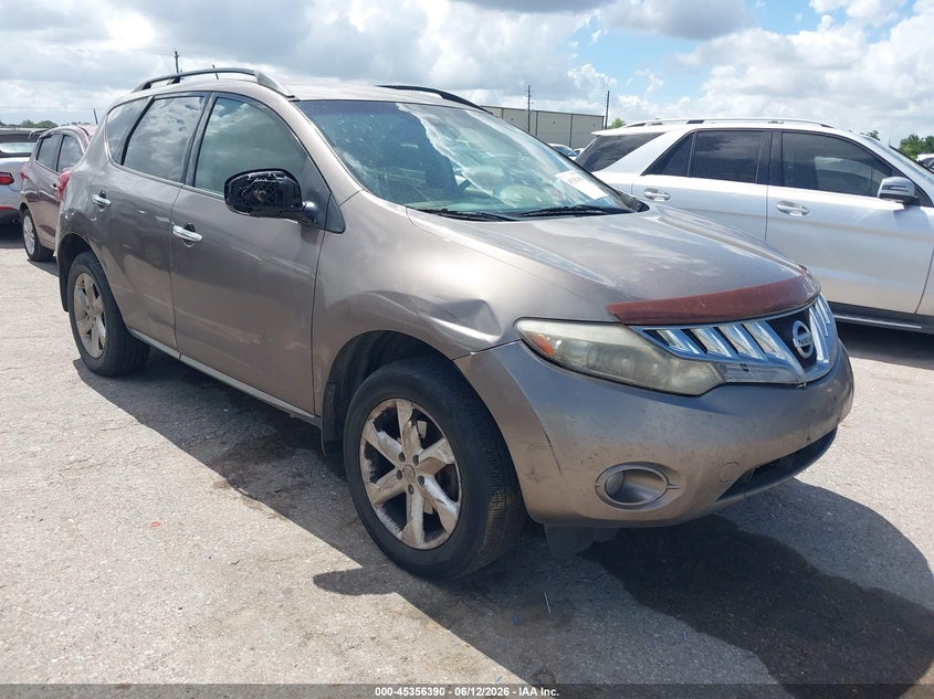 2010 Nissan Murano VIN JN8AZ1MU0AW007580 IAAI salvage auction — FRONT END, Original (Texas), sold $325 on 2026-07-15 (photo 1)