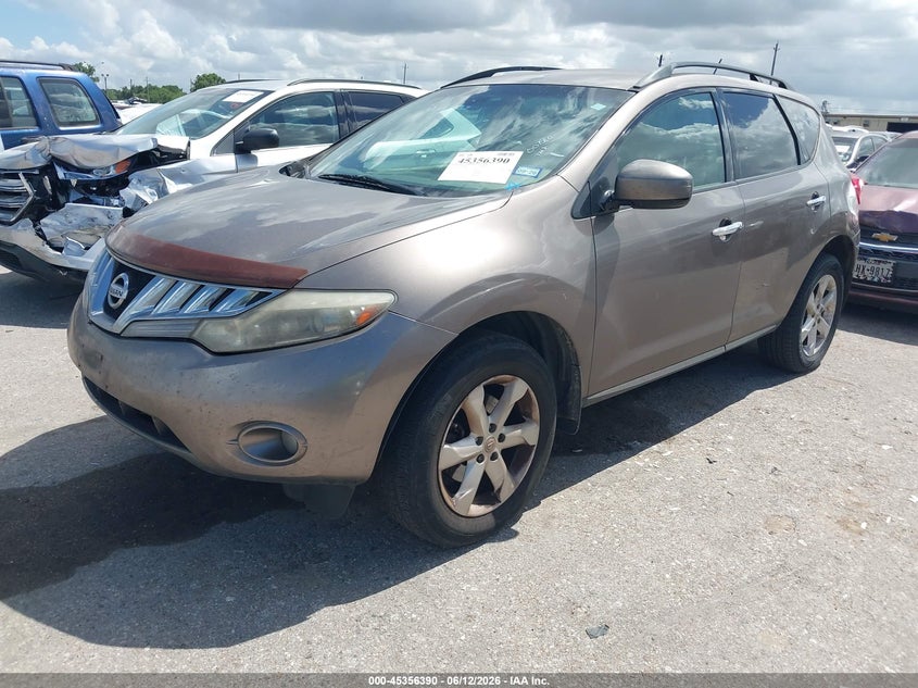 2010 Nissan Murano VIN JN8AZ1MU0AW007580 IAAI salvage auction — FRONT END, Original (Texas), sold $325 on 2026-07-15 (photo 2)