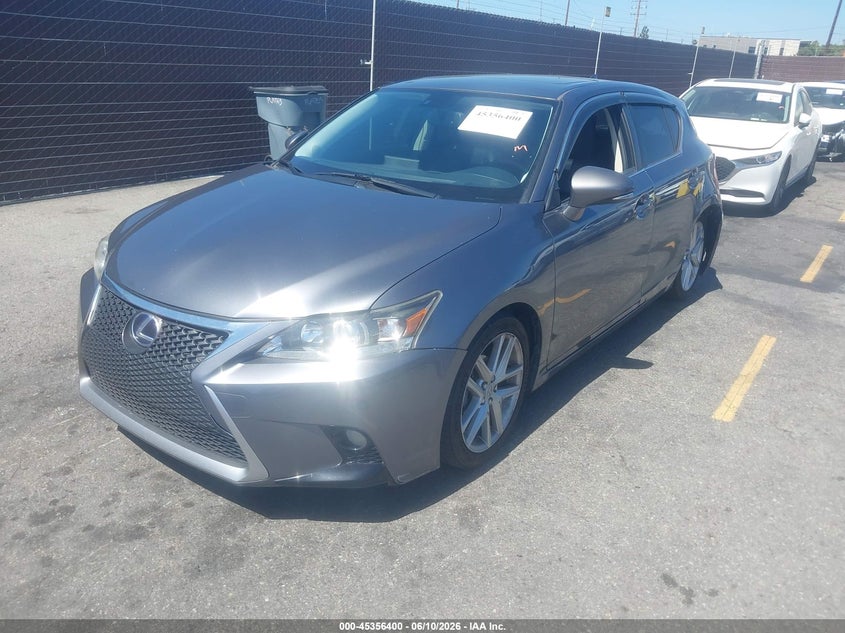2014 Lexus Ct VIN JTHKD5BHXE2192616 IAAI salvage auction — REAR END, Salvage (California), sold $2,850 on 2026-07-06 (photo 2)