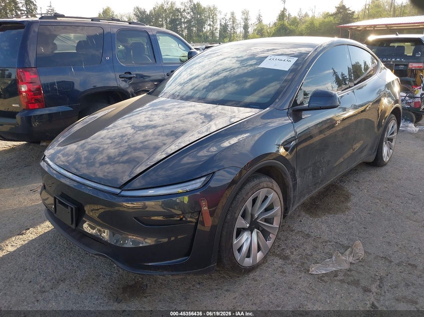 2026 Tesla Model y VIN 7SAYGDED6TF401370 IAAI salvage auction — RIGHT FRONT, Salvage Title, sold $22,350 on 2026-09-23 (photo 2)