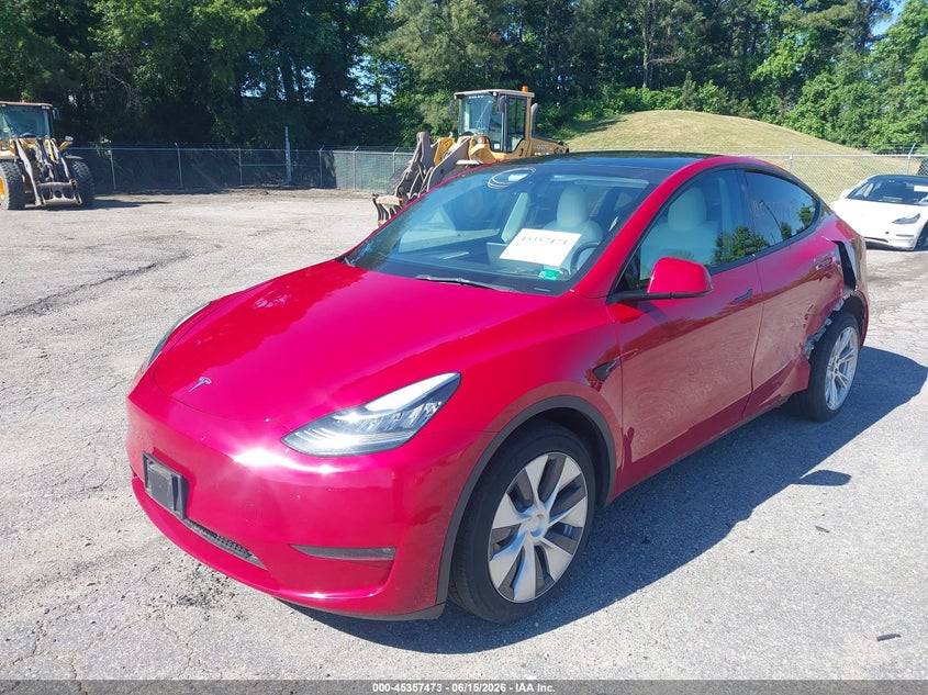 2023 Tesla Model y VIN 7SAYGDEE2PF617280 IAAI salvage auction — SIDE, Salvage (Virginia), sold $2,550 on 2026-07-24 (photo 2)