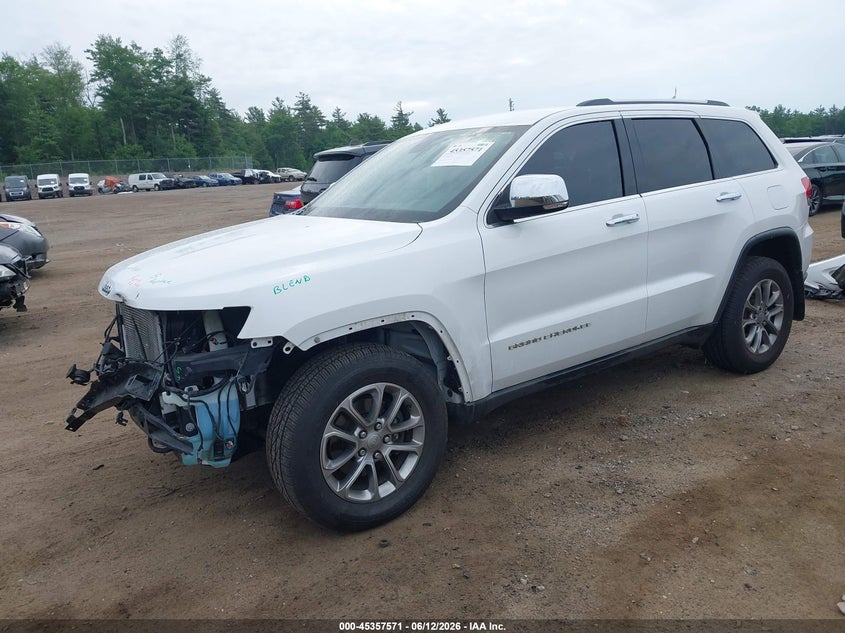 2015 Jeep Grand cherokee VIN 1C4RJFBG8FC905479 IAAI salvage auction — FRONT END, Salvage (Massachusetts), sold $1,600 on 2026-08-16 (photo 2)