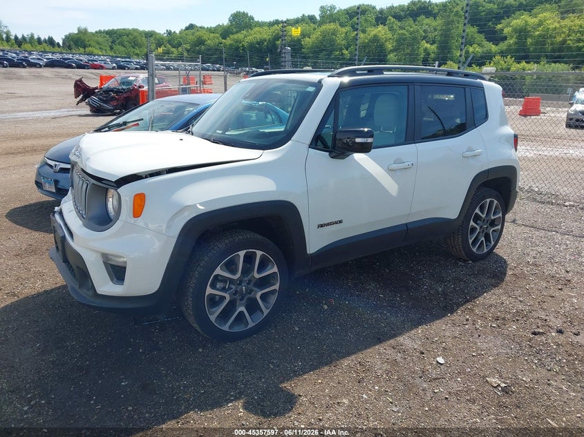 2022 Jeep Renegade VIN ZACNJDD11NPN52599 IAAI salvage auction — FRONT END, Salvage (Illinois), sold $3,700 on 2026-07-22 (photo 2)