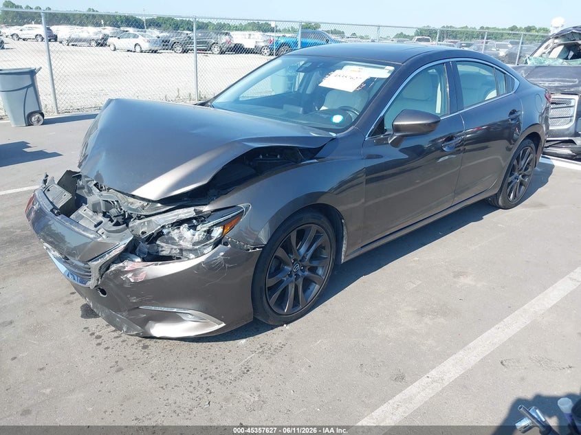 2016 Mazda 6 VIN JM1GJ1W58G1406987 IAAI salvage auction — FRONT END, Salvage (North Carolina), sold $650 on 2026-07-15 (photo 2)