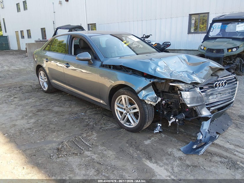 2017 Audi A4 VIN WAUANAF40HN035588 IAAI salvage auction — FRONT END, Salvage (Vermont), sold $1,100 on 2026-07-30 (photo 1)
